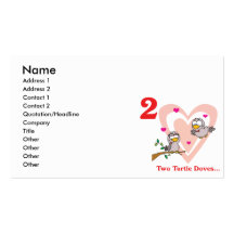 12 days two turtle doves business card templates