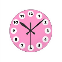 12 Spots - Black with White on Pink