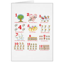 12 twelves days of christmas complete greeting cards