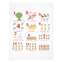 12 twelves days of christmas complete personalised invites