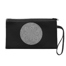 1309144895_Vector BLACK WHITE OPTICAL ILLUSIONS Wristlet Purse
