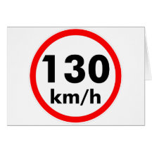 130 km/h greeting card