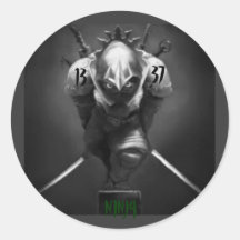 1337 Ninj4 Round Stickers