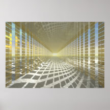 #13-02 Gold Hall: Air Space Reflections Hallway Print