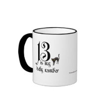 13 is my Lucky Number/Black Cat Coffee Mug