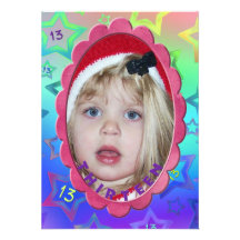 13th Birthday Party Personalized Invites