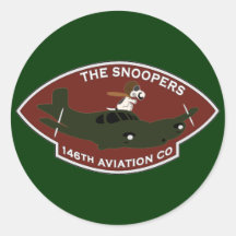146th Avn Co - RR Vietnam Round Stickers