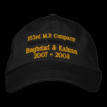 153 rd M.P Company Delaware N.G. embroidered hats