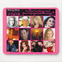 15 SELECTED  MYSPACE ARTIST- MOUSEPAD (PINK)