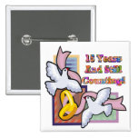 15th Anniversary Wedding Buttons