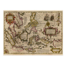 1613 Renaissance Map Post Cards
