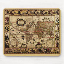 1635 World Map Mouse Mats
