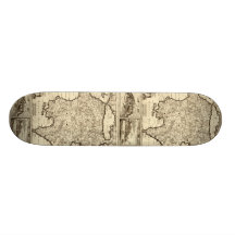 1688 Greece / Greek Peloponnesian Map Skateboards