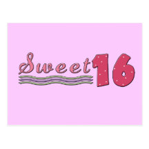 16th Birthday Invitation Post Cards