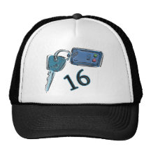 16th Birthday Keys Gifts Trucker Hats