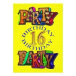 16th birthday party invitation