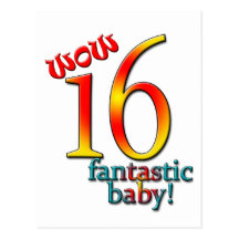 16th Birthday Postcard