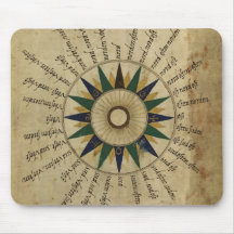 16th Century Compass Rose Mouse Pad