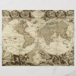 1708 World Map by Jean Baptiste Nolin Personalized Flyer
