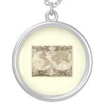 1708 World Map by Jean Baptiste Nolin Pendants