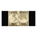 1708 World Map by Jean Baptiste Nolin Custom Rack Cards