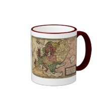 1721 Map of Europe Mugs