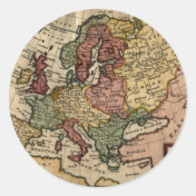 1721 Map of Europe Sticker