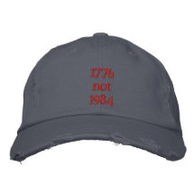 1776 not 1984 embroidered hats