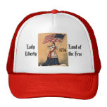 1776 Vintage Lady Liberty Land of the free Cap Hat
