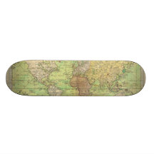 1778 Bellin Nautical Chart or Map of the World Skateboards
