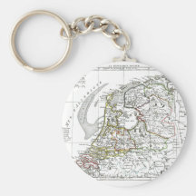 1806 Map - La Republique Batave Keychains