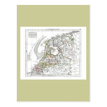 1806 Map - La Republique Batave Postcard