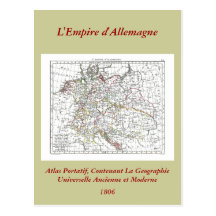 1806 Map - L'Empire d'Allemagne Postcard