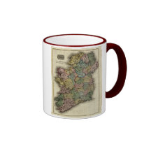 1813 Ireland Map by John Pinkerton Coffee Mugs