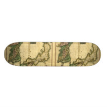 1815 Map of Korea and Japan Custom Skate Board