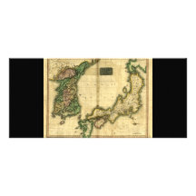 1815 Map of Korea and Japan Personalised Rack Card