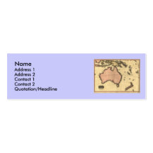 1818 Australasia  Map - Australia, New Zealand Business Card Template