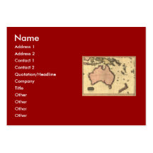 1818 Australasia  Map - Australia, New Zealand Business Card Templates