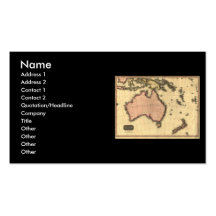1818 Australasia  Map - Australia, New Zealand Business Card