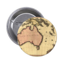 1818 Australasia  Map - Australia, New Zealand Buttons