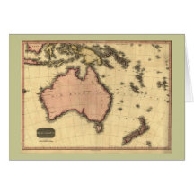 1818 Australasia  Map - Australia, New Zealand Cards
