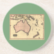 1818 Australasia  Map - Australia, New Zealand Coaster