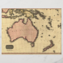1818 Australasia  Map - Australia, New Zealand Custom Flyer