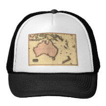 1818 Australasia  Map - Australia, New Zealand Hat