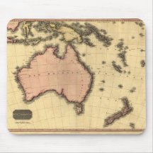 1818 Australasia Map - Australia, New Zealand Mouse Pad