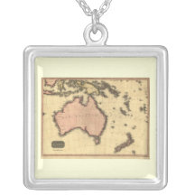 1818 Australasia  Map - Australia, New Zealand Pendant
