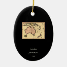 1818 Australasia Map - Australia, New Zealand Christmas Ornament
