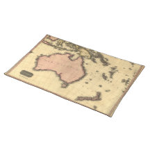 1818 Australasia Map - Australia, New Zealand Placemats