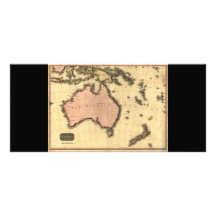 1818 Australasia  Map - Australia, New Zealand Customized Rack Card