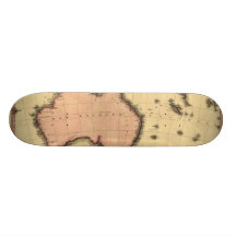 1818 Australasia  Map - Australia, New Zealand Skate Deck